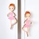 Handcrafted Acacia Wood Ballerina Doll Handles Set